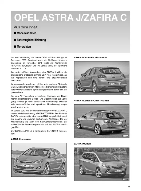 Opel Astra J 12.2009-09.2015 So wird's gemacht Reparaturanleitung Etzold