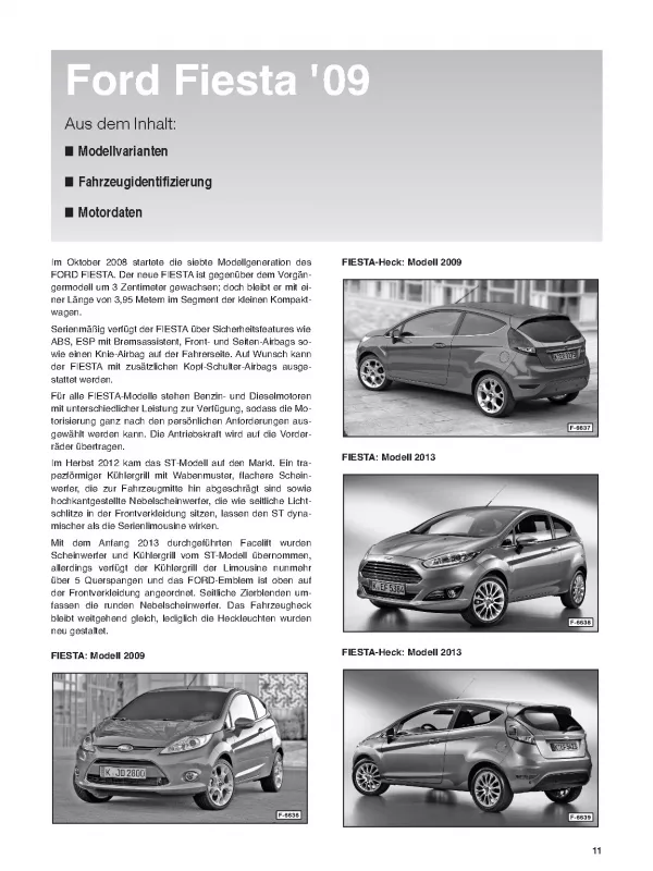 Ford Fiesta Typ JAB 2008-2017 So wird's gemacht Reparaturanleitung E-Book PDF
