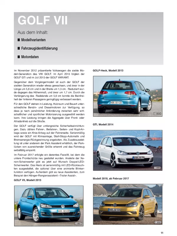 VW Golf 7 Variant Typ AU 2012-2021 So wird's gemacht Reparaturanleitung E-Book