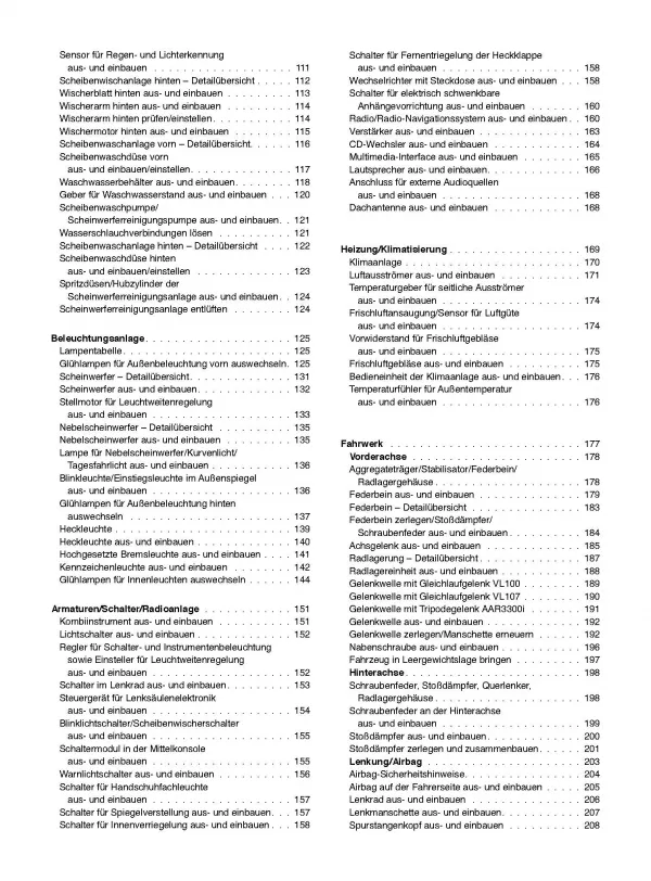 VW Passat Typ 3C 2010-2014 So wird's gemacht Reparaturanleitung E-Book PDF