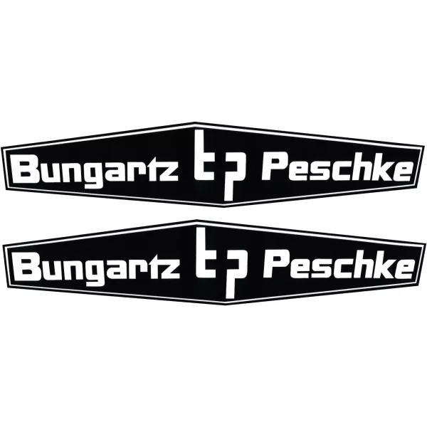 Bungartz & Peschke Set Schriftzug Logo Restaurierung Tra