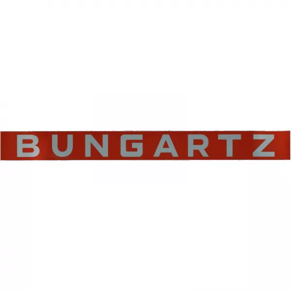 Bungartz Silber Rot Metallic Schriftzug Schlepper Traktor Aufkleber Klebefolie