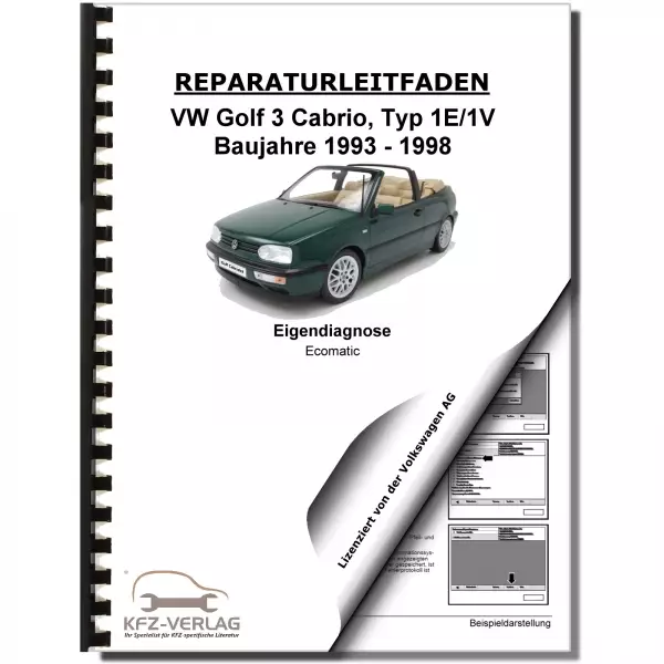 VW Golf 3 Cabrio 1E/1V (93-98) Eigendiagnose Ecomatic Reparaturanleitung
