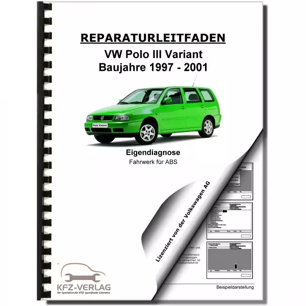 VW Polo 3 Variant 1997-2001 Eigendiagnose Fahrwerk Bremsen Reparaturanleitung