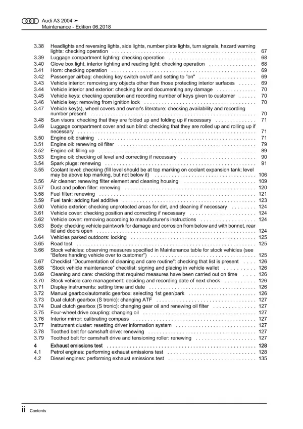 Audi A3 type 8P 2003-2012 maintenance repair workshop manual eBook guide pdf