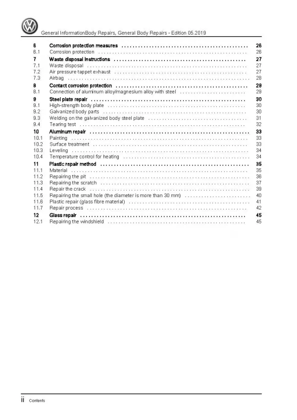 VW LT type 2D 1996-2006 general information body repairs workshop manual pdf