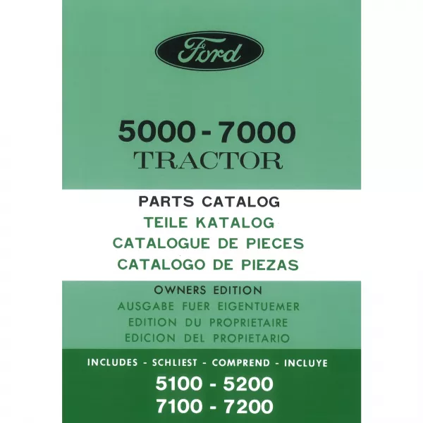 Fordson Ford 5000 7000 5100 5200 7100 7200 - Traktor Ersatzteilliste