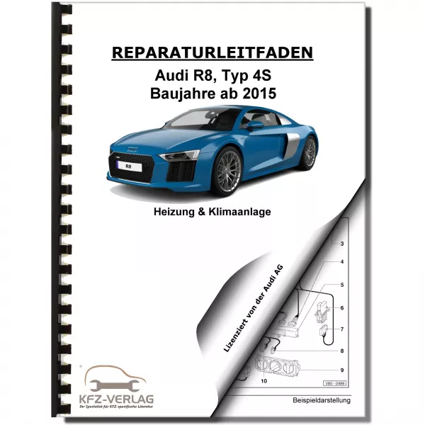 Audi R8 Typ 4S ab 2015 Heizung Belüftung Klimaanlage Reparaturanleitung