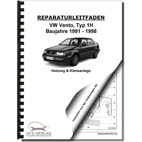 VW Vento Typ 1H 1991-1998 Heizung Belüftung Klimaanlage Reparaturanleitung