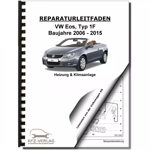 VW EOS Typ 1F 2006-2015 Heizung Belüftung Klimaanlage Reparaturanleitung
