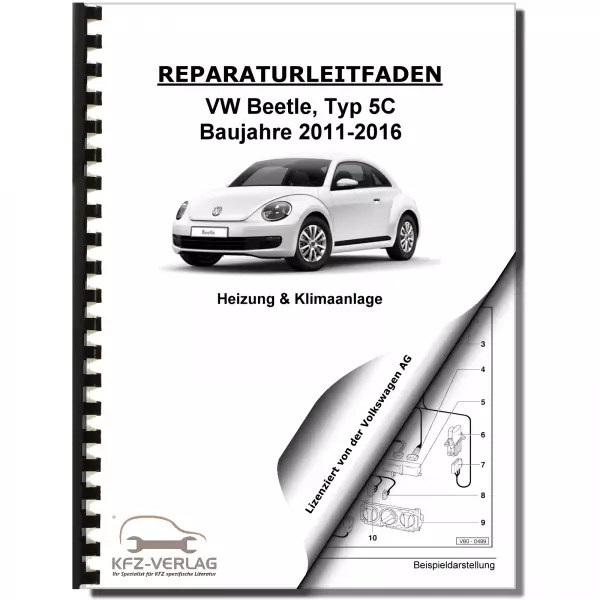 VW Beetle Typ 5C (11-16) Heizung Belüftung Klimaanlage Reparaturanleitung