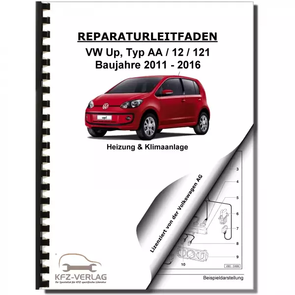 VW Up! Typ 121 2011-2016 Heizung Belüftung Klimaanlage Reparaturanleitung