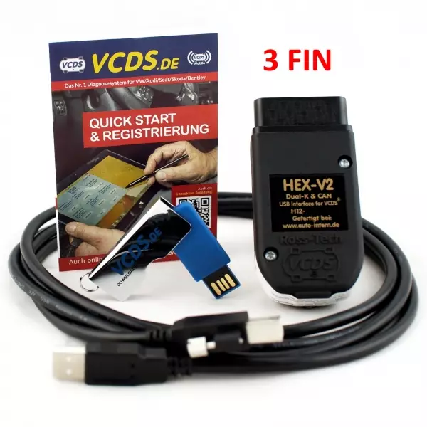 HEX-V2 inkl. VCDS Lizenz - 3 FIN - Diagnoseadapter