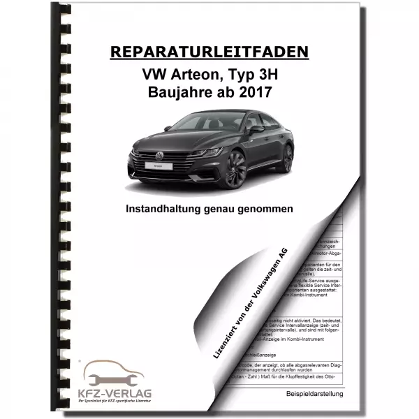 VW Arteon Typ 3H 2017-2020 Instandhaltung Inspektion Wartung Reparaturanleitung