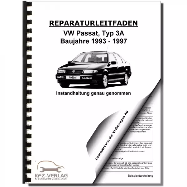 VW Passat 4 3A 1993-1997 Instandhaltung Inspektion Wartung Reparaturanleitung