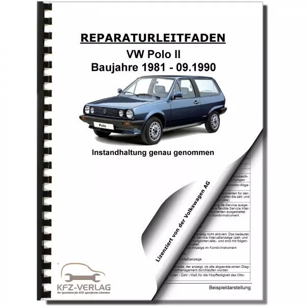VW Polo 2 86C 1981-1990 Instandhaltung Inspektion Wartung Reparaturanleitung