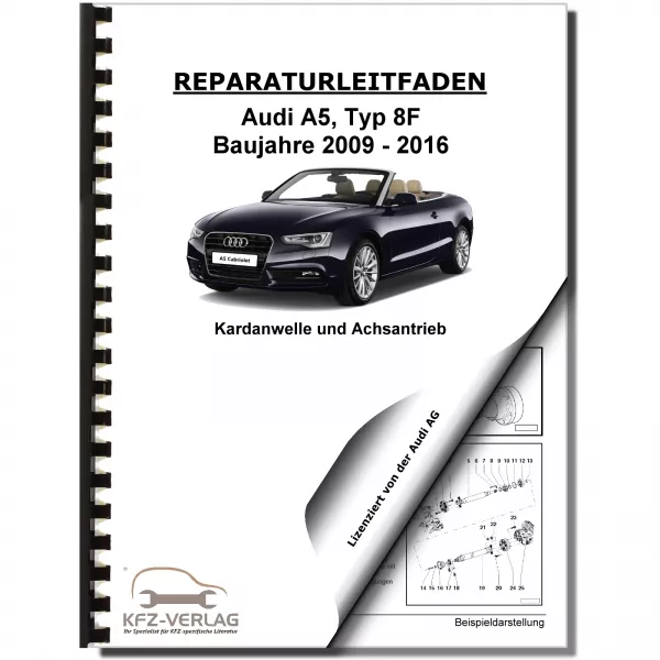 Audi A5 8F 2009-2016 Kardanwelle Achsantrieb hinten 0BF 0BE Reparaturanleitung