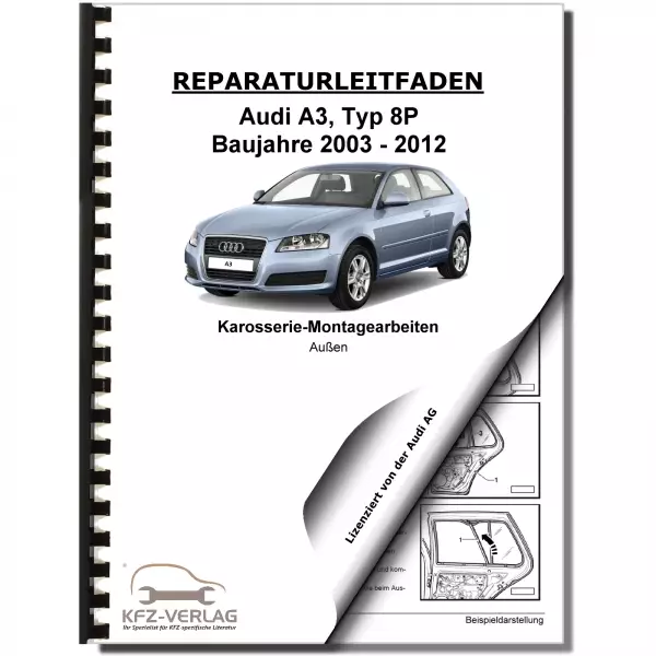 Audi A3 Typ 8P 2003-2012 Karosserie Montagearbeiten Außen Reparaturanleitung