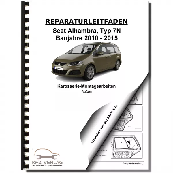 SEAT Alhambra 7N 2010-2015 Karosserie Montagearbeiten Außen Reparaturanleitung