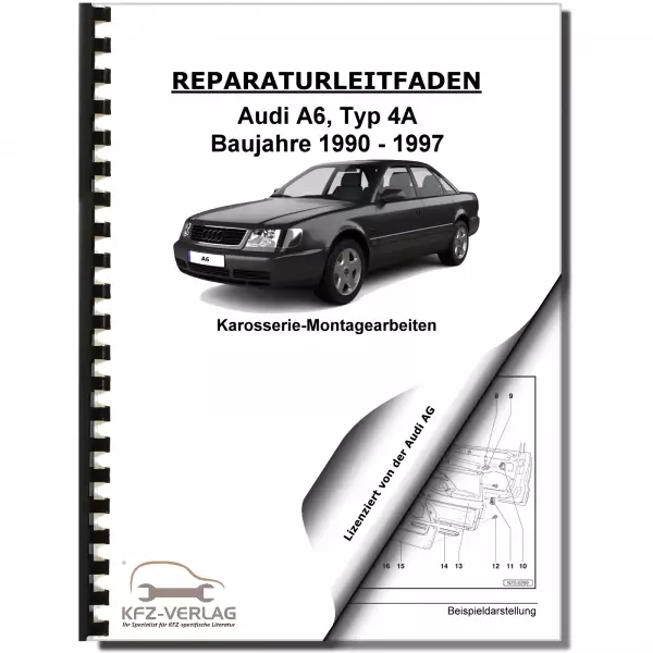 Audi A6 Typ 4A 1990-1997 Karosseriearbeiten Innen und Außen Reparaturanleitung