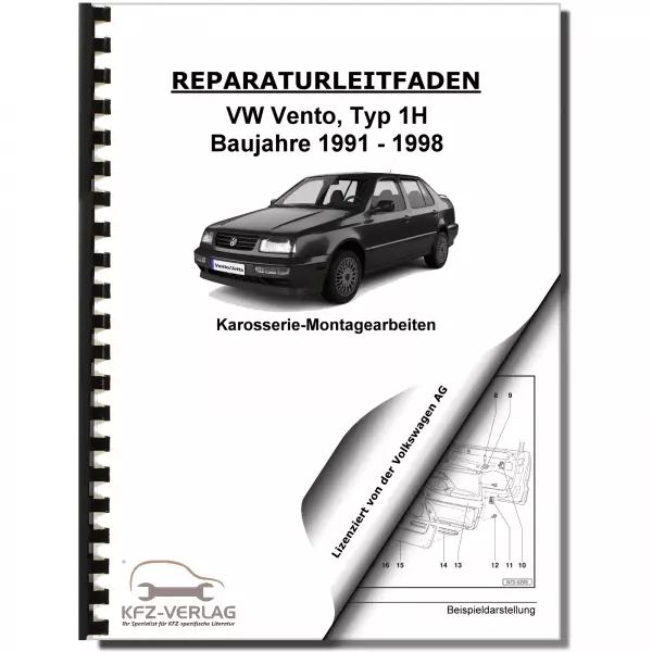 VW Vento Typ 1H 1991-1998 Karosseriearbeiten Innen und Außen Reparaturanleitung
