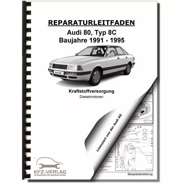 Audi 80 Typ 8C 1991-1995 Kraftstoffversorgung Dieselmotoren Reparaturanleitung
