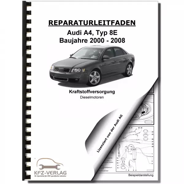 Audi A4 Typ 8E 2000-2008 Kraftstoffversorgung Dieselmotoren Reparaturanleitung