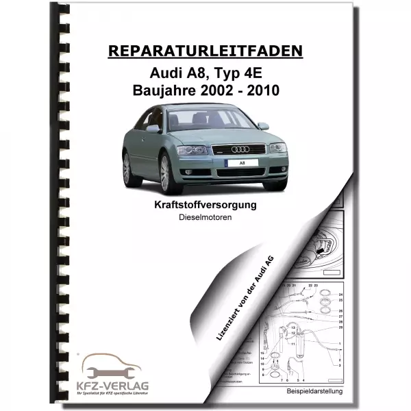 Audi A8 Typ 4E 2002-2010 Kraftstoffversorgung Dieselmotoren Reparaturanleitung