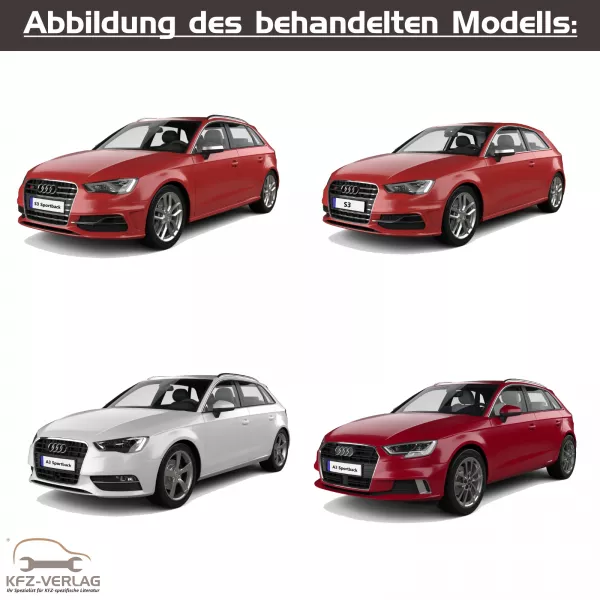 Audi A3 - Typ 8V, 8VA, 8VS, 8V7, 8V1, 85S, 85A - Baujahre 2012 bis 2020 - Fahrzeugabschnitt: Dieselmotor, Turbodiesel, TDI, Common Rail, Vorglühanlage - Reparaturanleitungen zur Reparatur in Eigenregie für Anfänger, Hobbyschrauber und Profis.