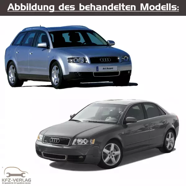 Audi A4 - Typ 8E, 8E2, 8E5, 8EC, 8ED - Baujahre 2000 bis 2004 - Fahrzeugabschnitt: Schaltpläne, Stromlaufpläne, Elektrik, Fehlersuche, Einbauorte, Sicherungs- und Steckerbelegung - Reparaturanleitungen zur Reparatur in Eigenregie für Anfänger, Hobbyschrauber und Profis.