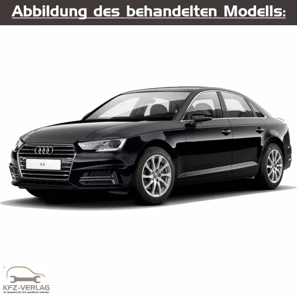 Audi A4 - Typ 8W/8W2/8W5/8WH - Baujahre ab 2015 - Fahrzeugabschnitt: Bremssysteme, Handbremse, Trommelbremse, Scheibenbremse, Bremsbeläge, Bremsklötze, ABS - Reparaturanleitungen zur Reparatur in Eigenregie für Anfänger, Hobbyschrauber und Profis.