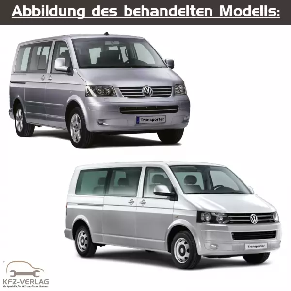 VW Transporter T5 - Typ 7E/7F/7H/7J - Baujahre 2003 bis 2015 - Fahrzeugabschnitt: Dieselmotor, Turbodiesel, TDI, Common Rail, Vorglühanlage - Reparaturanleitungen zur Reparatur in Eigenregie für Anfänger, Hobbyschrauber und Profis.