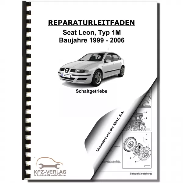 SEAT Leon Typ 1M 1999-2006 6 Gang Schaltgetriebe 02M AWD 4WD Reparaturanleitung