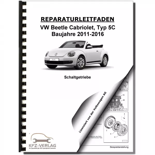 VW Beetle Cabrio Typ 5C 2011-2016 6 Gang Schaltgetriebe 0AJ Reparaturanleitung