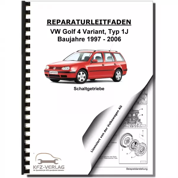 VW Golf 4 Variant (97-06) 6 Gang Schaltgetriebe 02M 02Y 4WD Reparaturanleitung