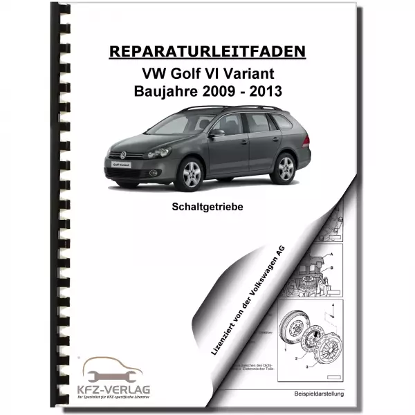 VW Golf 6 Variant (09-13) 5 Gang 0AH Schaltgetriebe Kupplung Reparaturanleitung