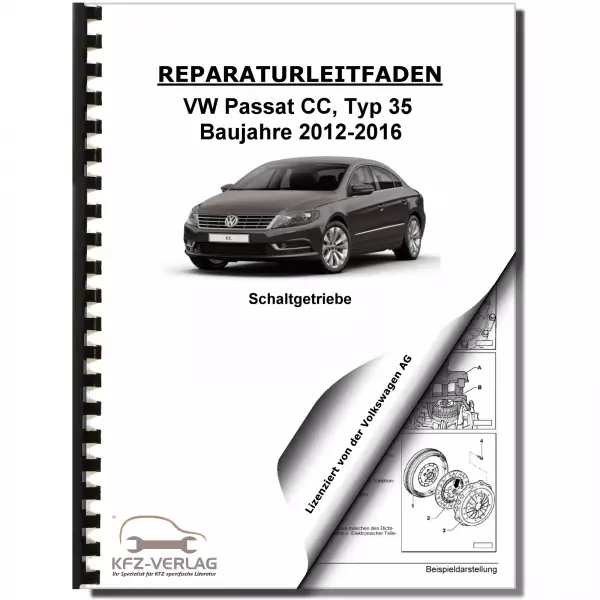 VW Passat CC 35 (12-16) 6 Gang Schaltgetriebe 02S Kupplung Reparaturanleitung