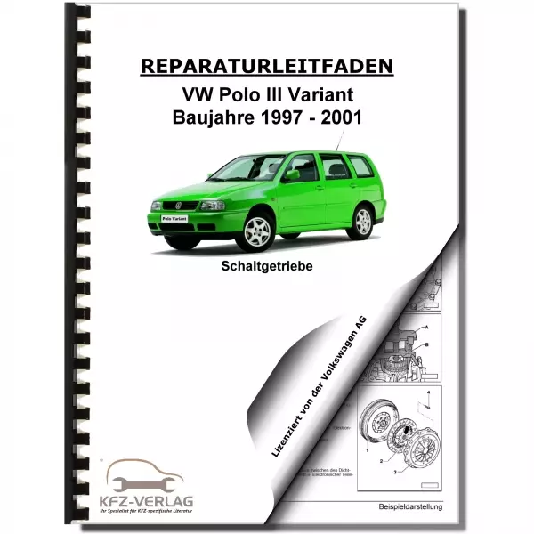 VW Polo 3 6K Variant (97-01) 4 5 Gang Schaltgetriebe 020 02K Reparaturanleitung