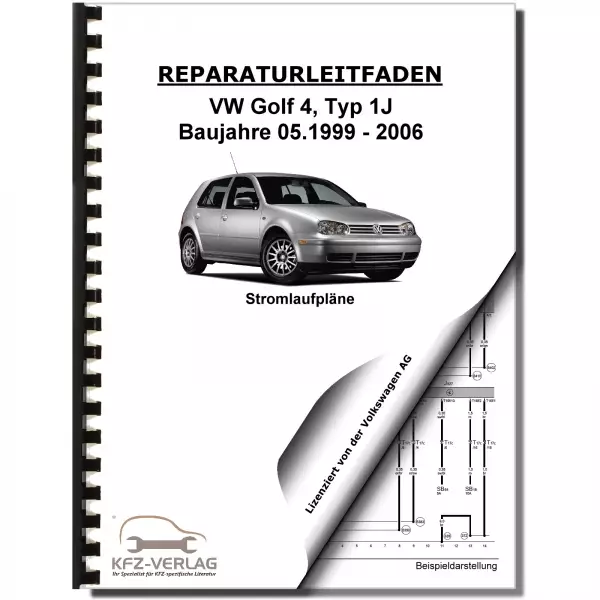 VW Golf 4 Typ 1J 1999-2006 Schaltplan Stromlaufplan Verkabelung Elektrik Pläne