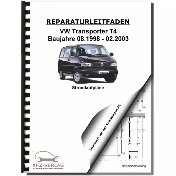 VW Transporter T4 1998-2003 Schaltplan Stromlaufplan Elektrik Verkabelung Pläne
