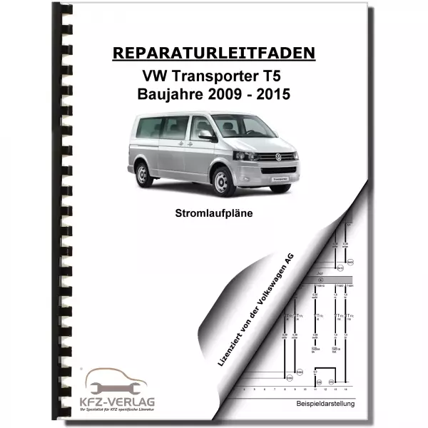 VW Transporter T5 2009-2015 Schaltplan Stromlaufplan Verkabelung Elektrik Pläne