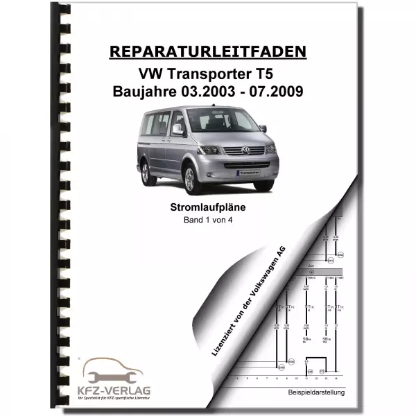 VW Transporter T5 (03-09) Schaltplan Stromlaufplan Elektrik Pläne Band 1