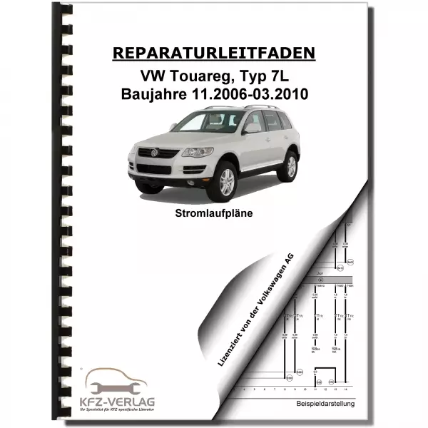 VW Touareg Typ 7L 2006-2010 Schaltplan Stromlaufplan Verkabelung Elektrik Pläne