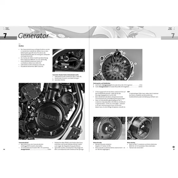 BMW F650GS F700GS F800GS 2008-2018 Motorrad Reparaturanleitung Handbuch