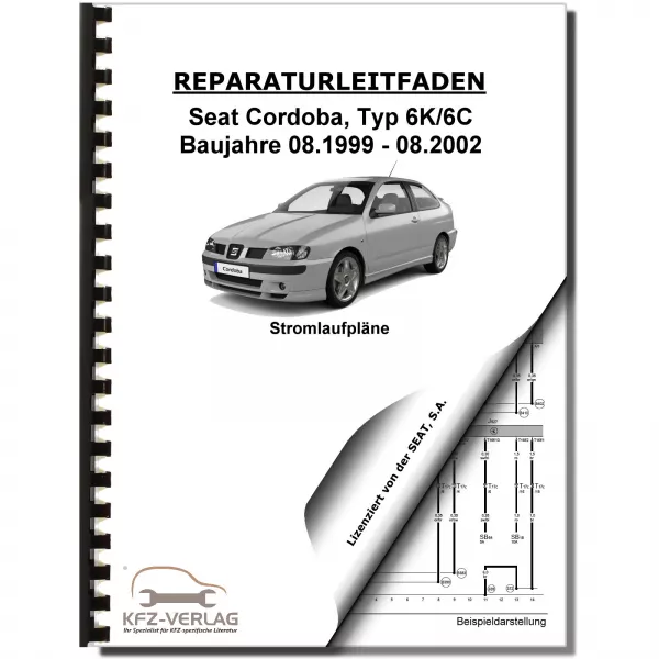 SEAT Cordoba 6K 1999-2002 Schaltplan Stromlaufplan Verkabelung Elektrik Pläne