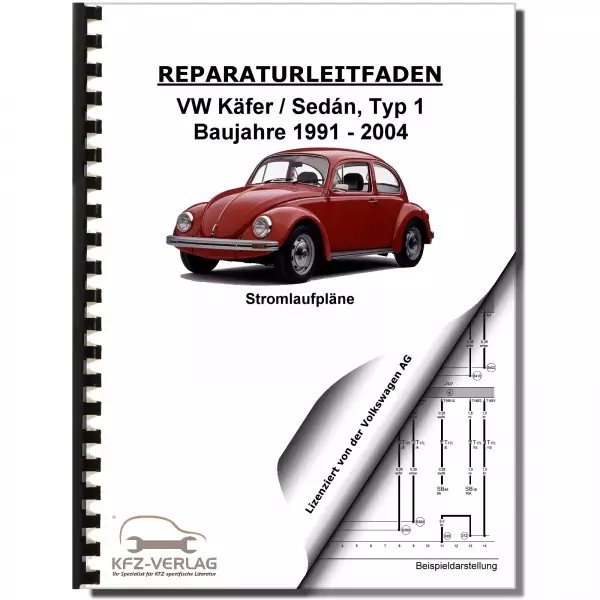 VW Käfer Sedan 1991-2004 Schaltplan Stromlaufplan Verkabelung Elektrik Pläne