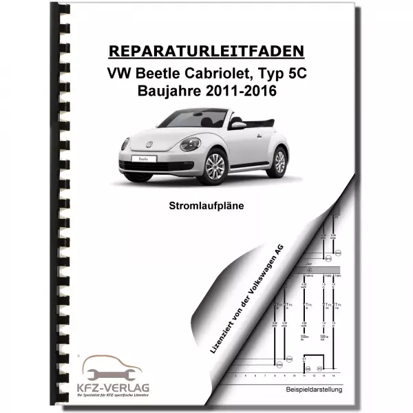 VW Beetle Cabrio 5C (11-16) Schaltplan Stromlaufplan Verkabelung Elektrik Pläne