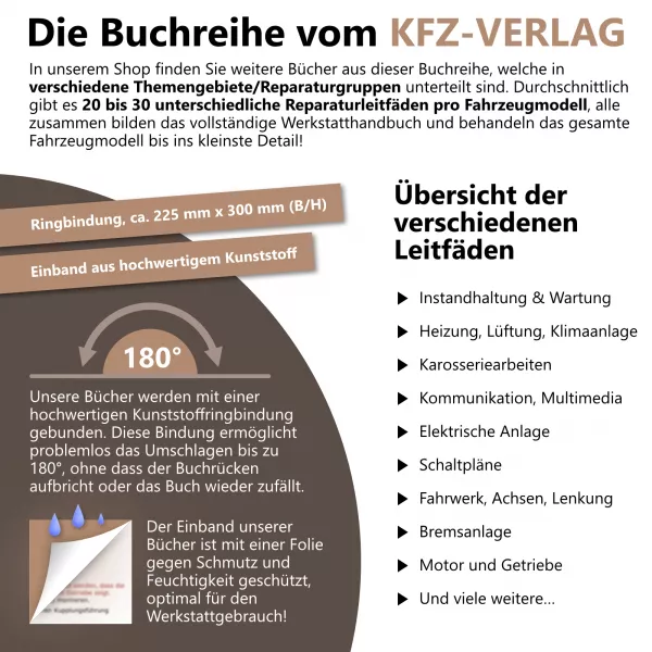 Die Buchreihe vom KFZ-VERLAG: hochwertig, geschützt gegen Schmutz und somit optimal für den Werkstattgebrauch!