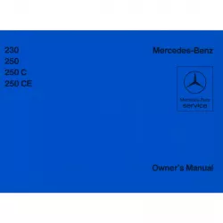 Mercedes-Benz 230 250 250C 250CE Type W114 11.1989 owners manual