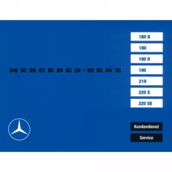 Mercedes-Benz 180D 180 190D 190 219 220S 220SE mehrsprachiges Serviceheft 